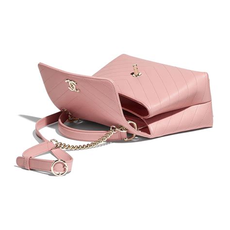 chanel small flap bag with top handle pink